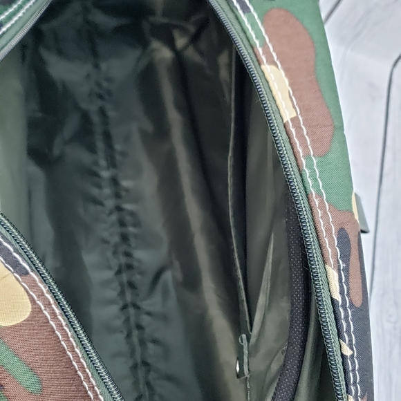 Large Capacity Carry-On Rolling Duffel Bag - Green Camo - Picture 6 of 13